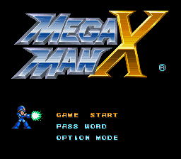 Mega Man X - Hard Type (beta) Title Screen